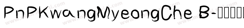 PnPKwangMyeongChe B字体转换